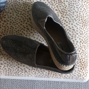 Steve Madden metallic espadrille